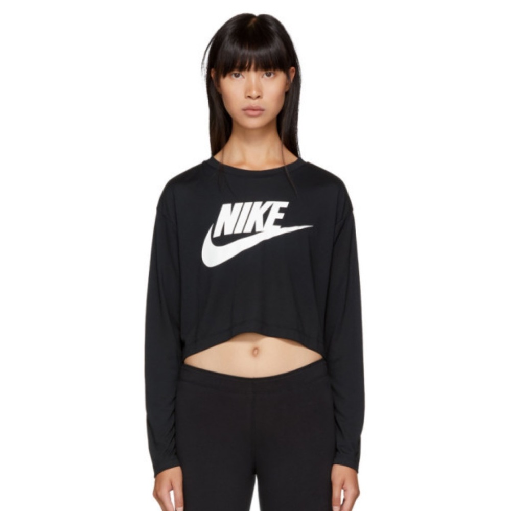 NIKE CROP TOP SIZE LARGE LONG SLEEVE - Picture 1 of 8